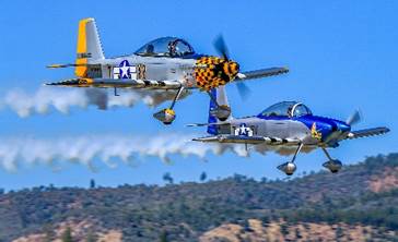Two airplanes flying in the sky

AI-generated content may be incorrect.