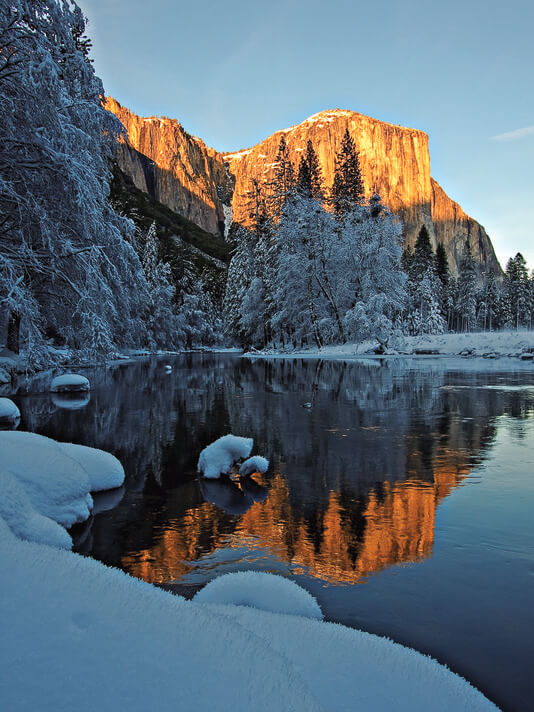 Yosemite in Winter - El Capitan - Pine Mountain Lake